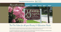 Desktop Screenshot of heavenearthsalon.com
