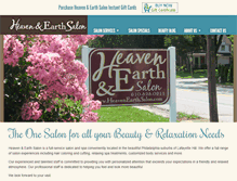 Tablet Screenshot of heavenearthsalon.com